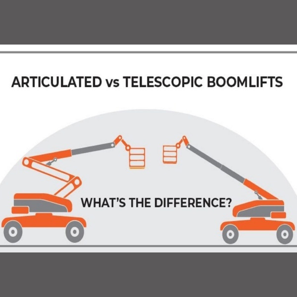 What's the difference between an articulating boom lift and a telescopic boom lift?